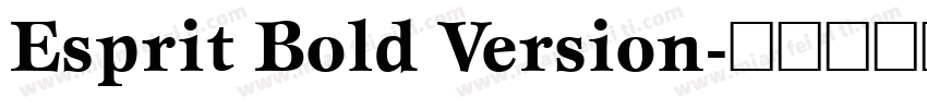 Esprit Bold Version字体转换